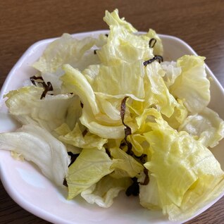 材料3つ！塩昆布とレタスの簡単和風サラダ